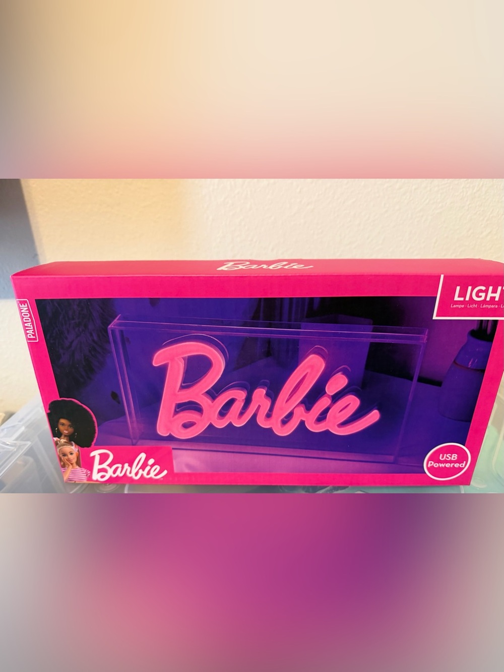 Barbie Neon Pink LED Sign, USB Powered